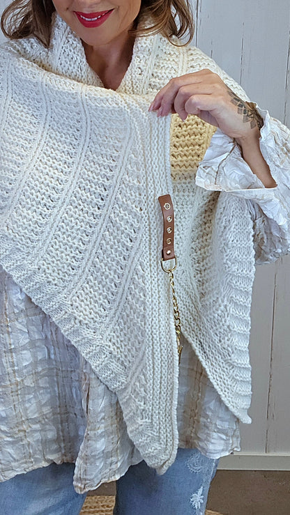 Signe strikket trekantsjal