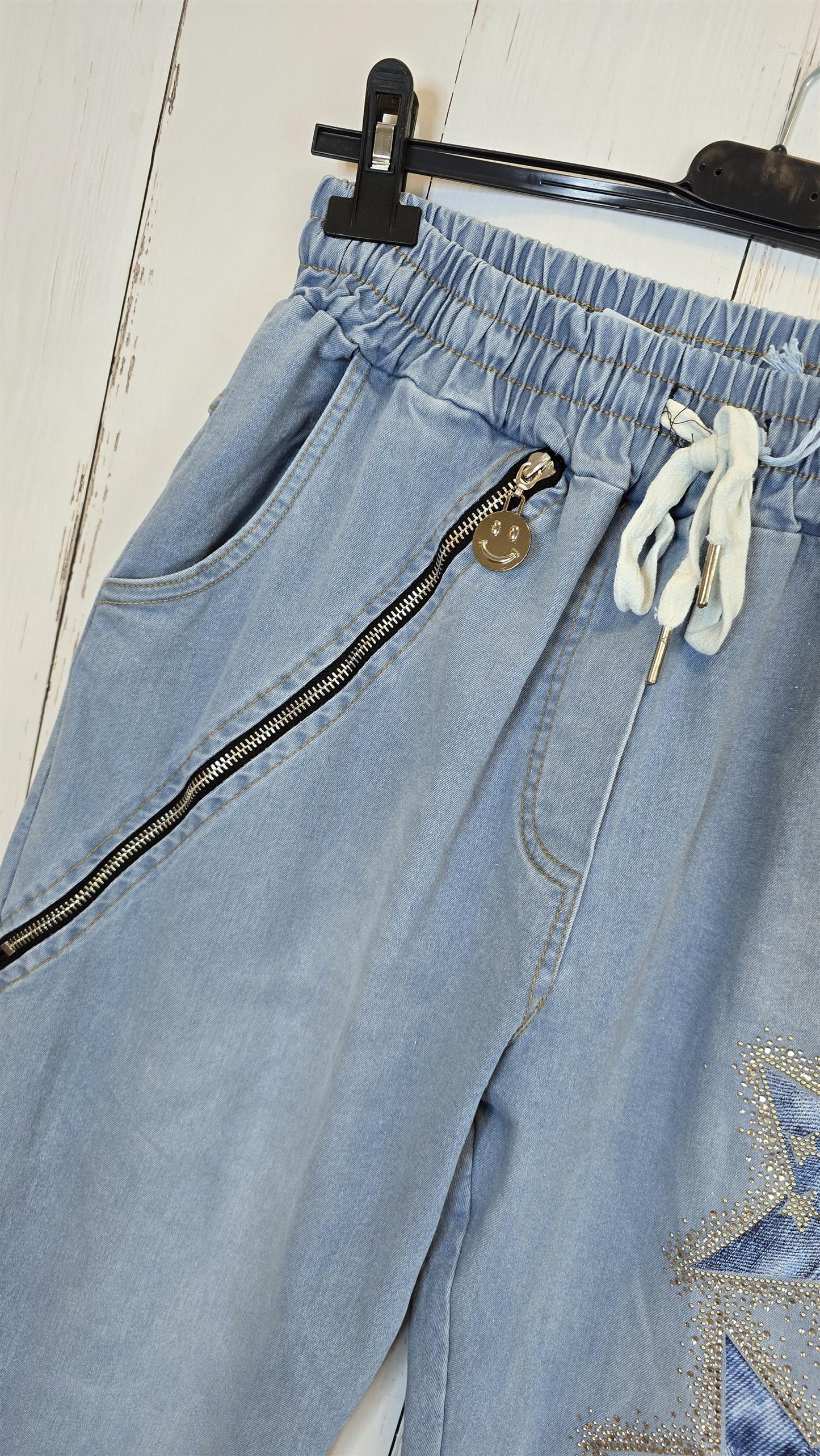 Stella denim joggebukse lys