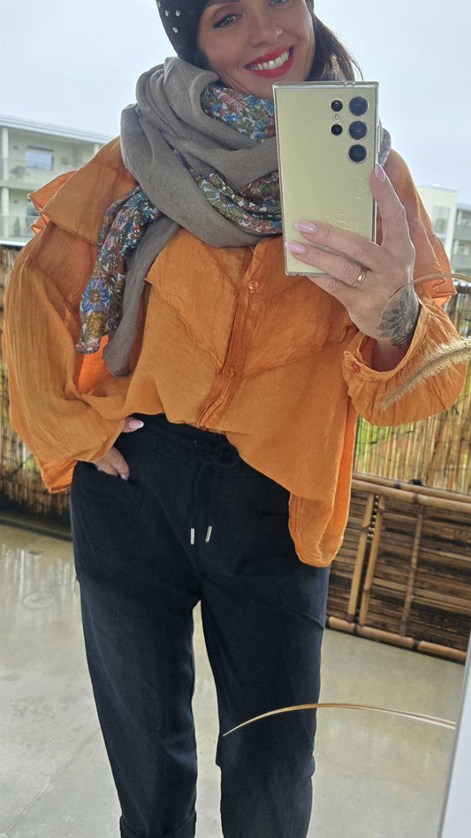 Kim skjorte rustorange