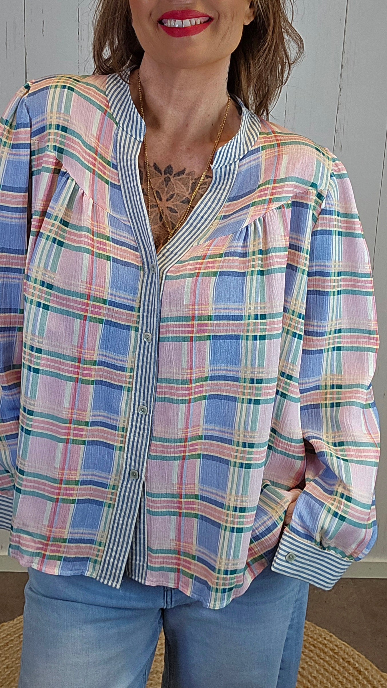 Linnéa rutet skjorte