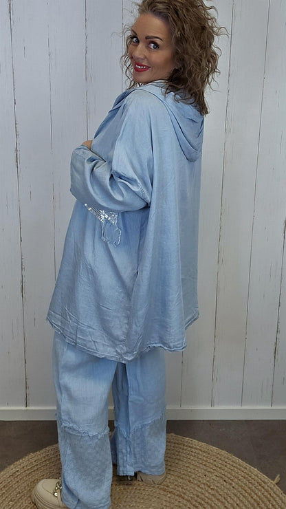 Mila denimlook hette skjorte