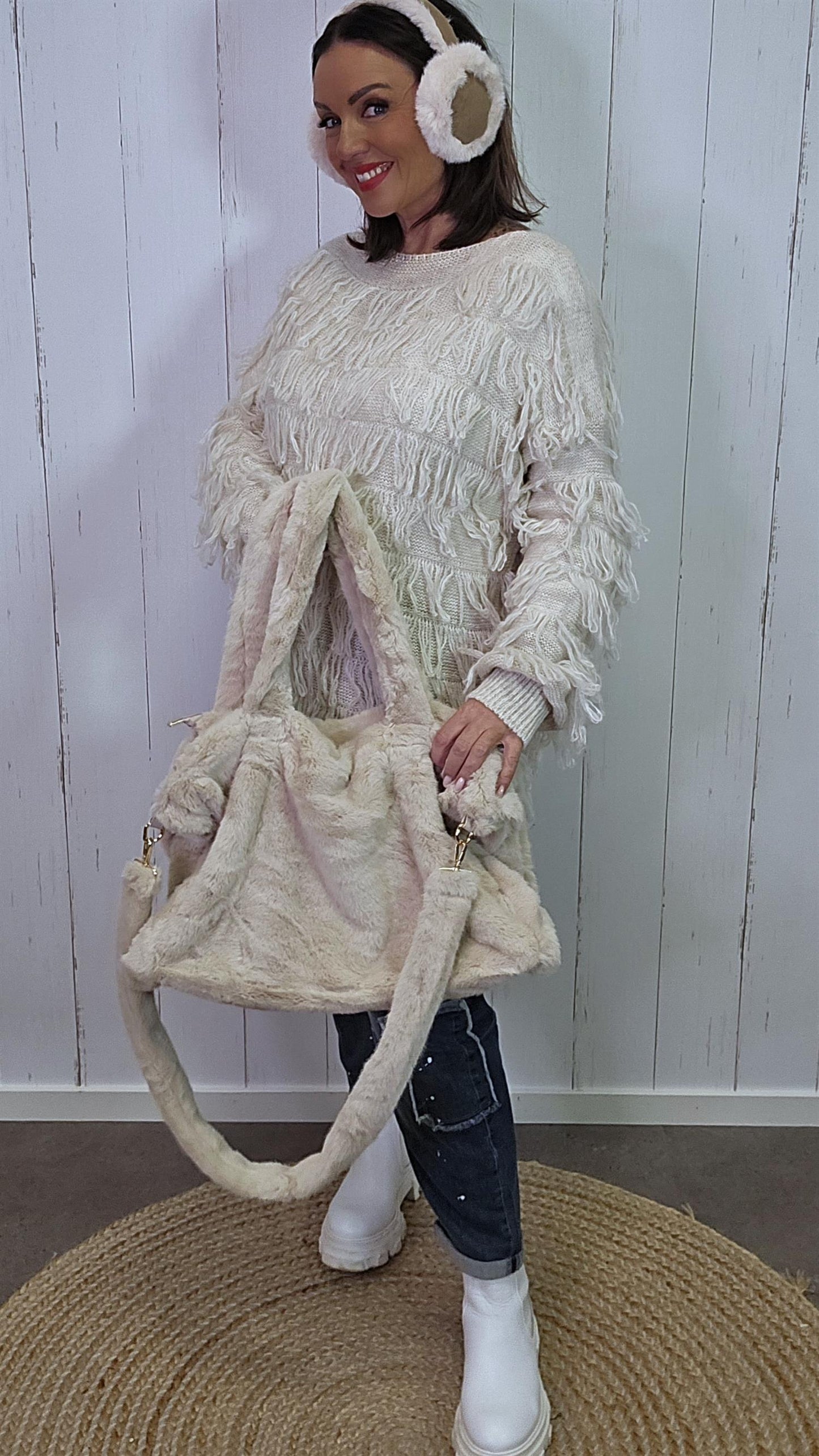 Leona veske beige