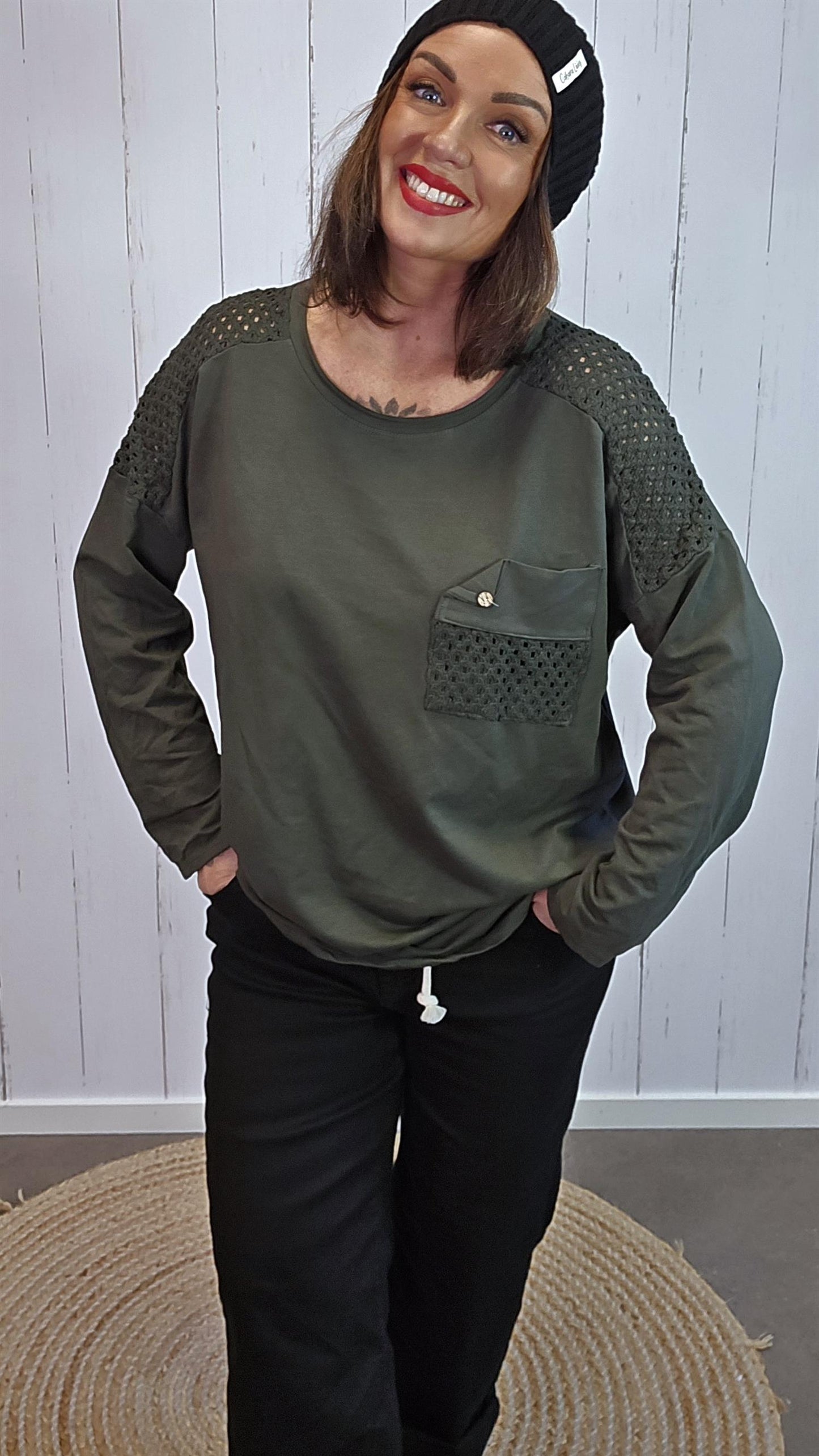Elena topp grønn