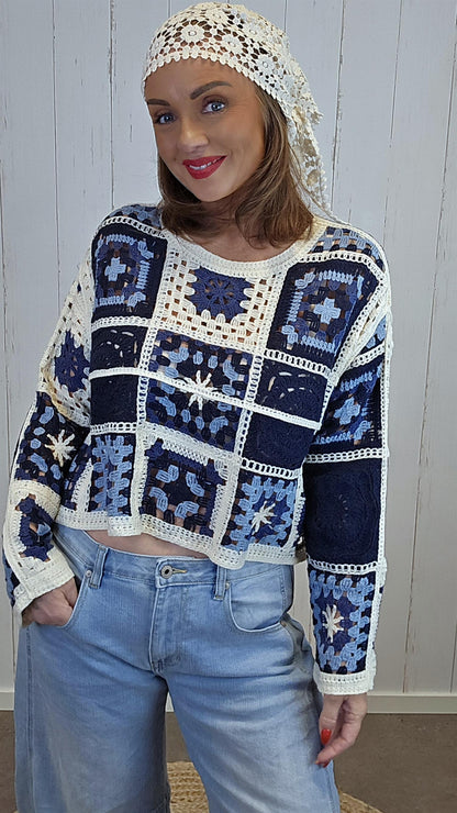 Colette crochet topp