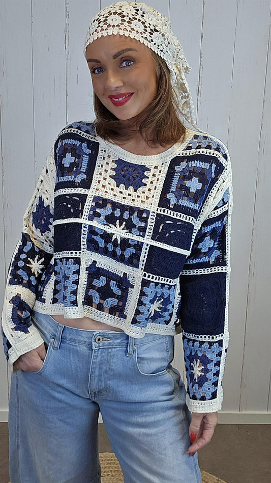 Colette crochet topp