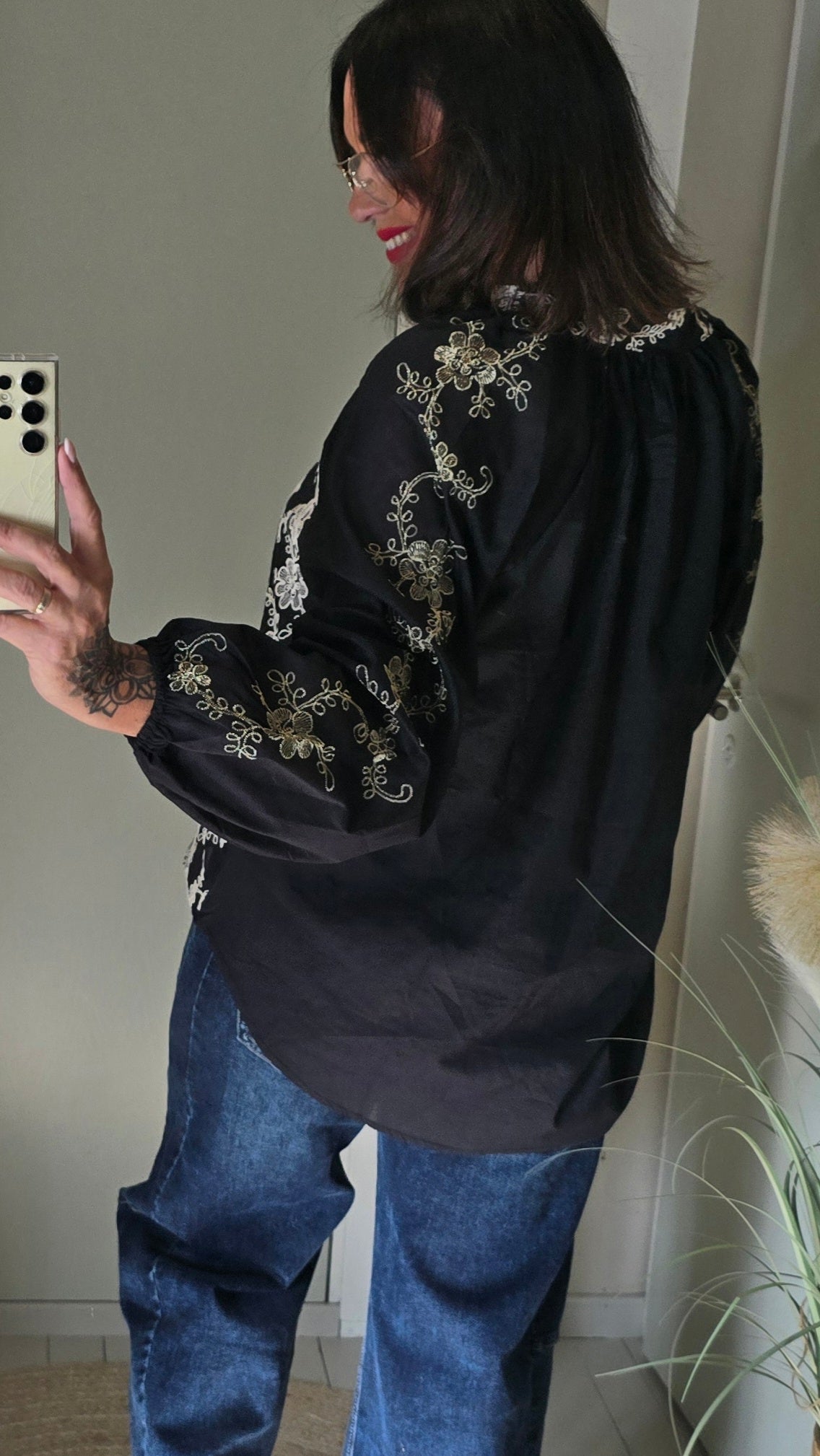 Bianca brodert bluse