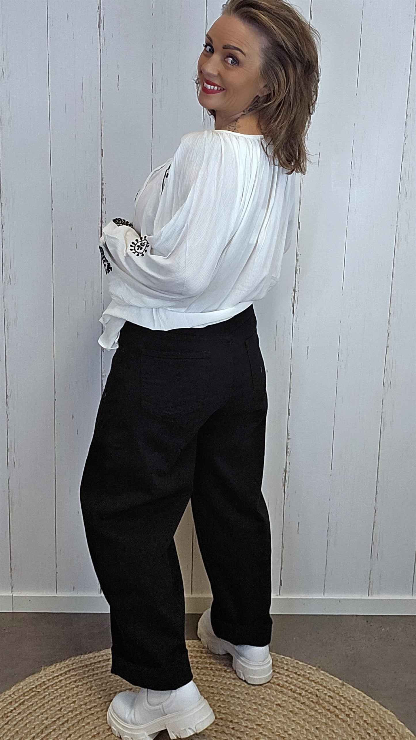 Karostar Barrel jeans svart