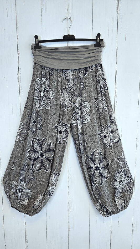 Jasmine bukse med print taupe