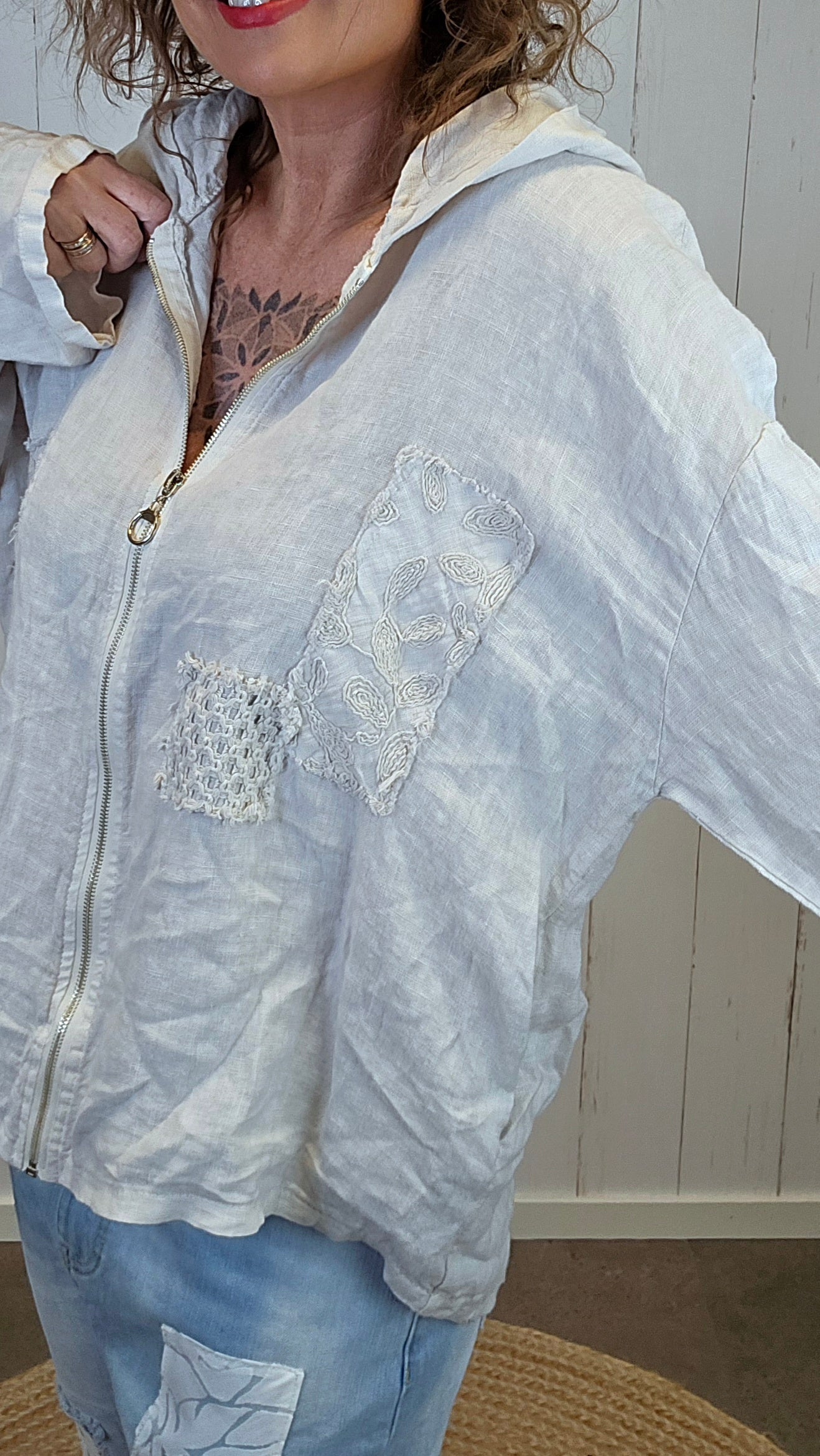 Lina lin hettejakke beige