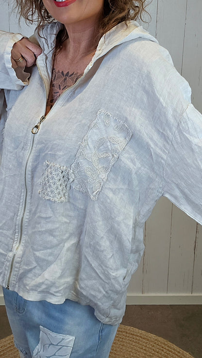 Lina lin hettejakke beige