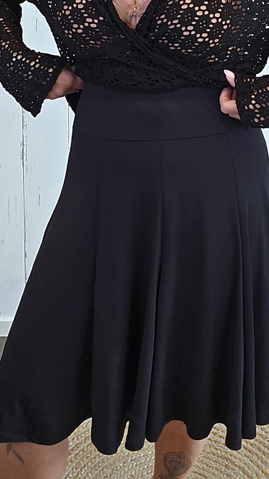 Sarah stretch skjørt svart