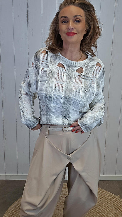 Sofie wrap bukse beige