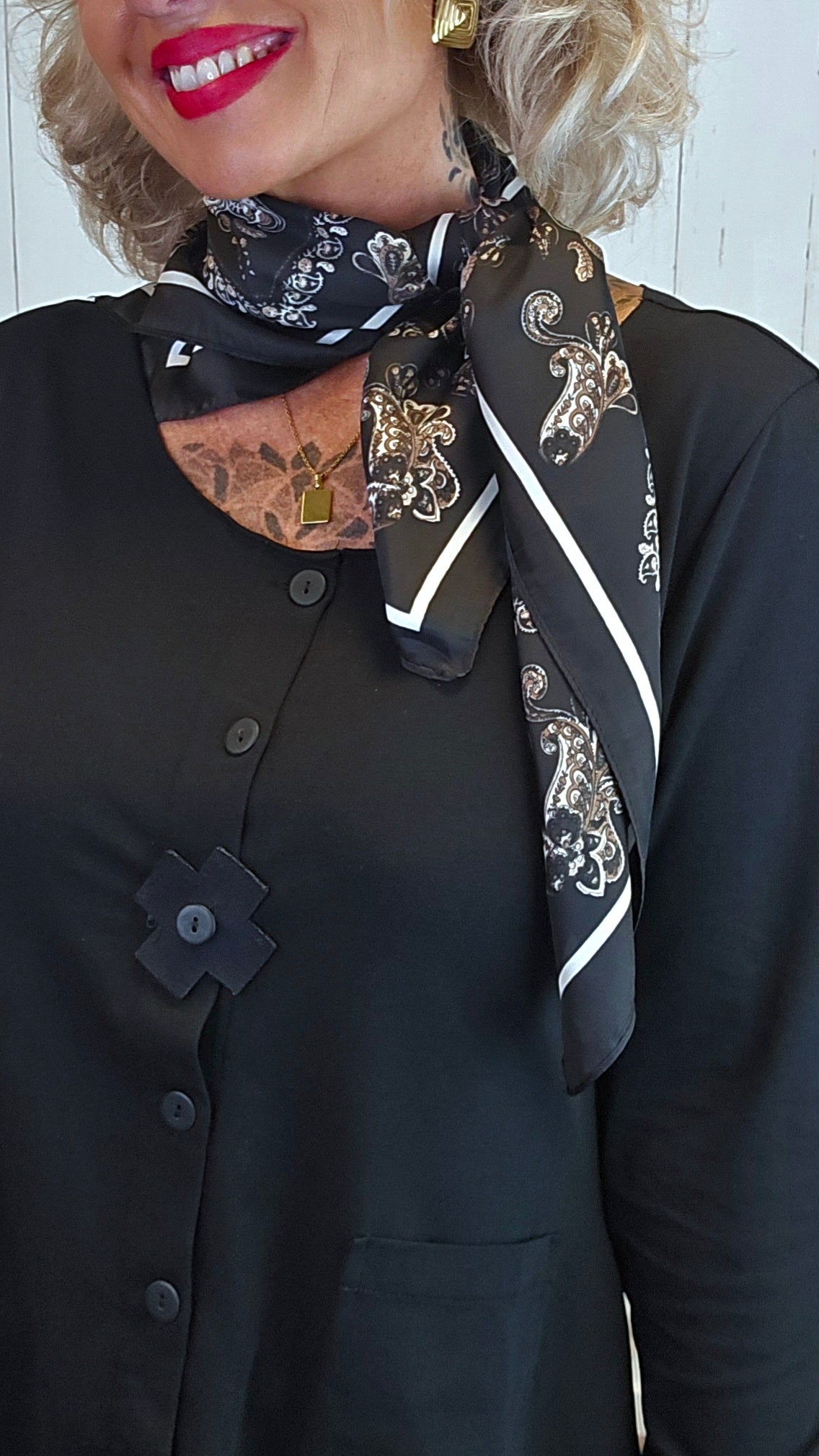Petra pen skjerf med bandana mønster