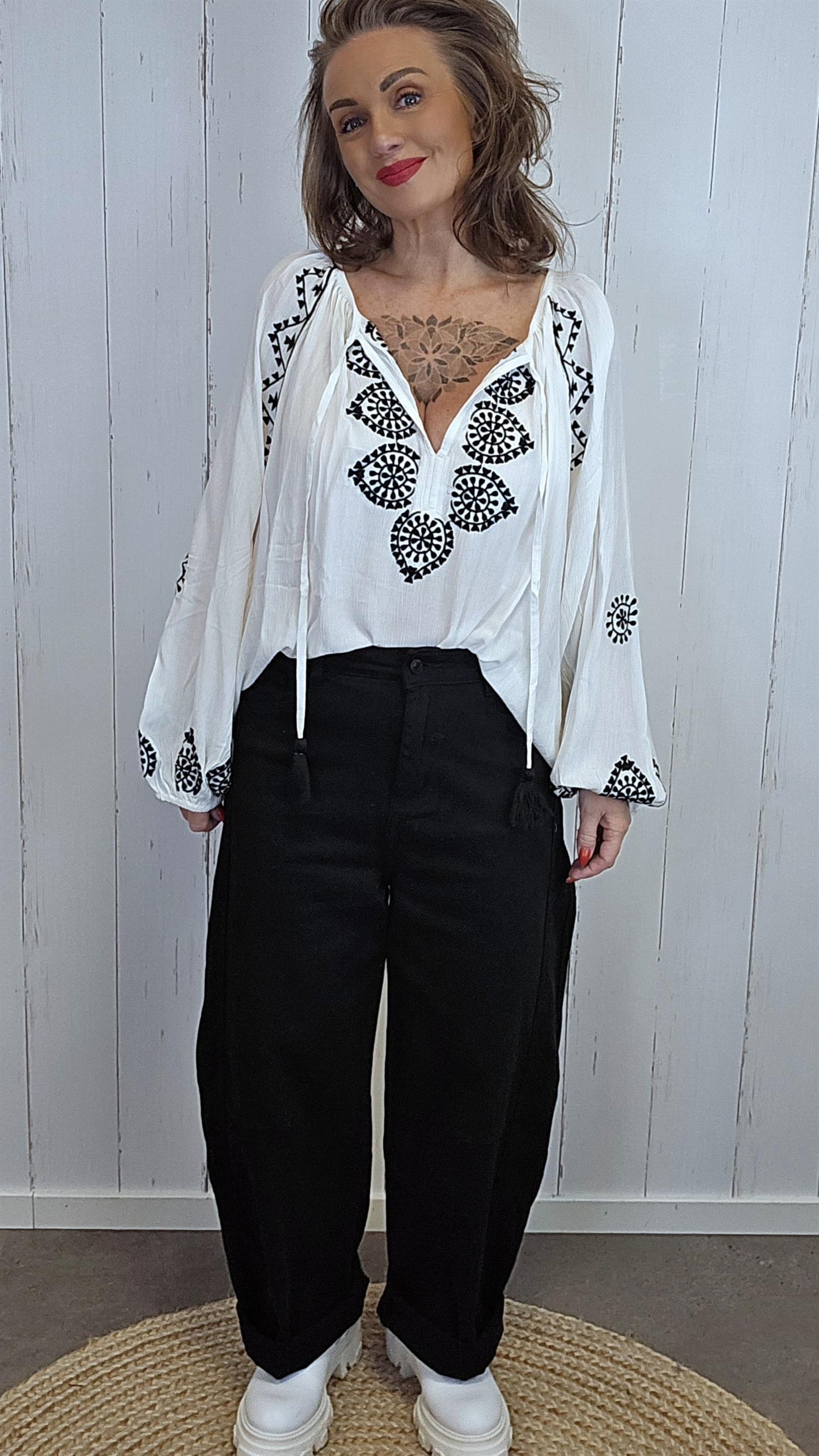 Karostar Barrel jeans svart