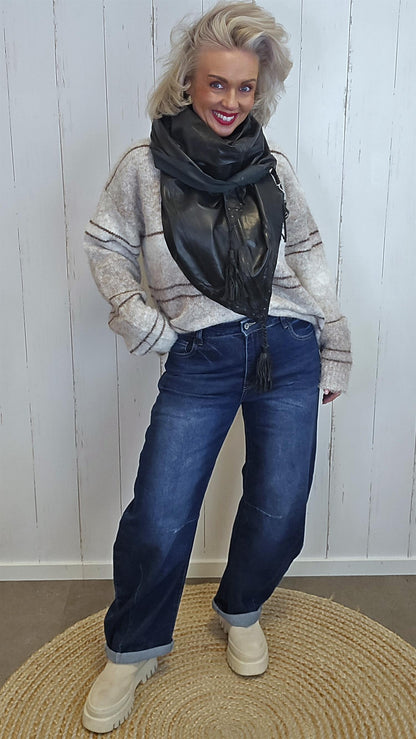 Xenia stretchy barrel-jeans