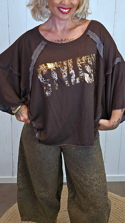 Elina topp brun