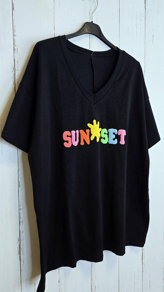 Sunset t-skjorte svart