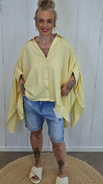 Dalia Poncho skjorte gul