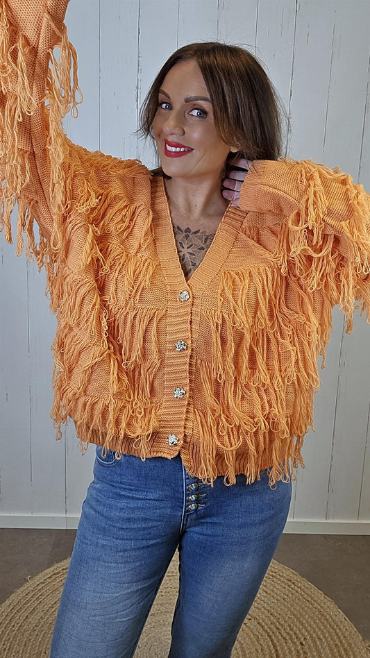 Selma cardigan oransje