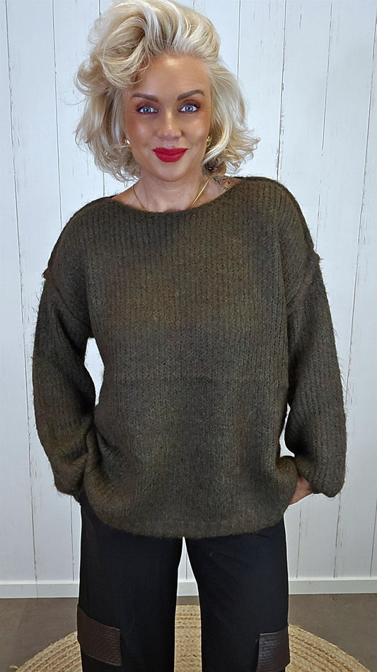 Mathilda Genser mørk oliven