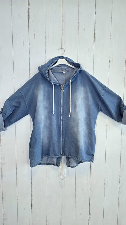 Casual hettejakke i denimlook