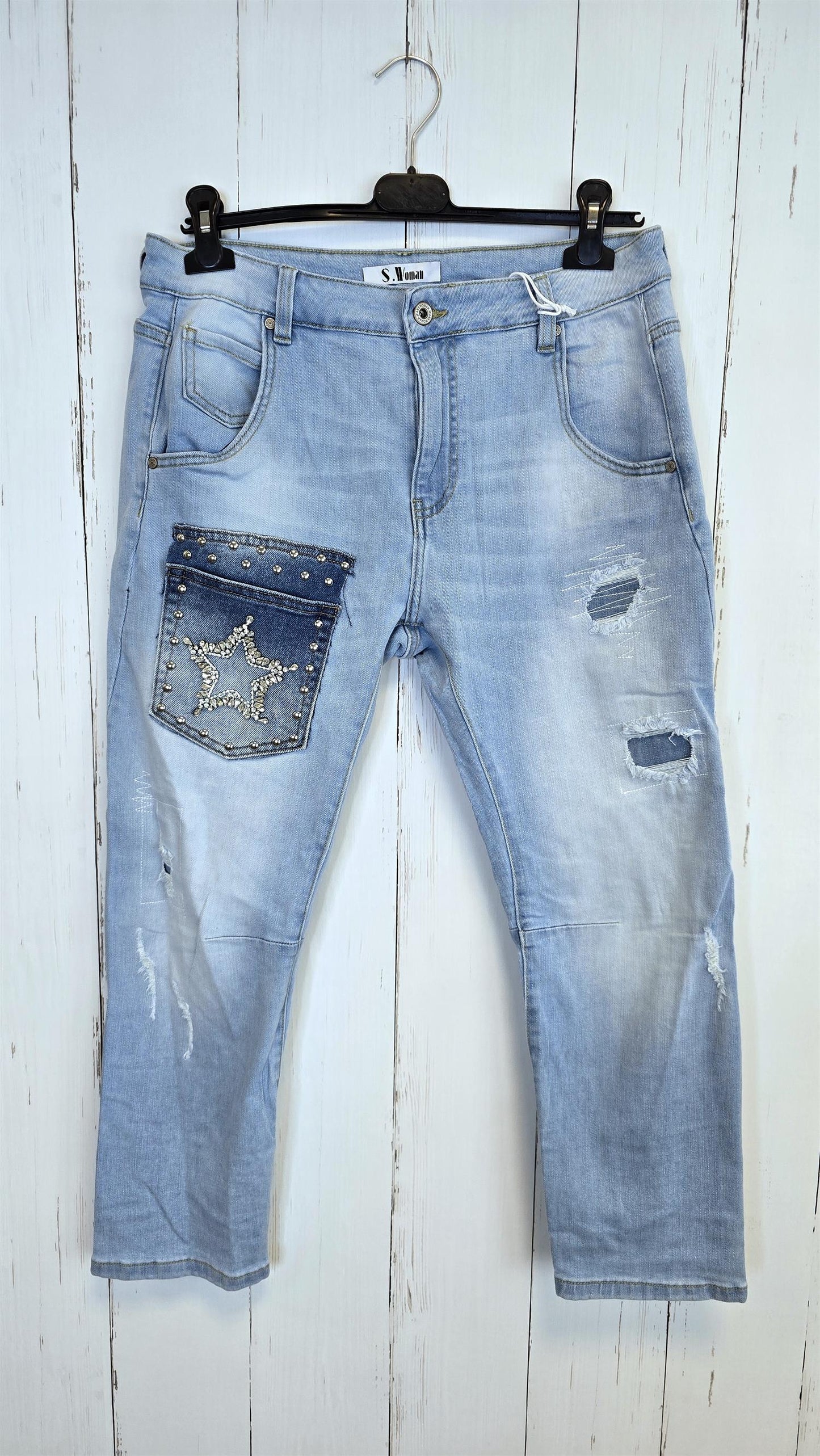Frida dekorert denimjeans
