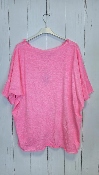 Carla shimmer topp rosa