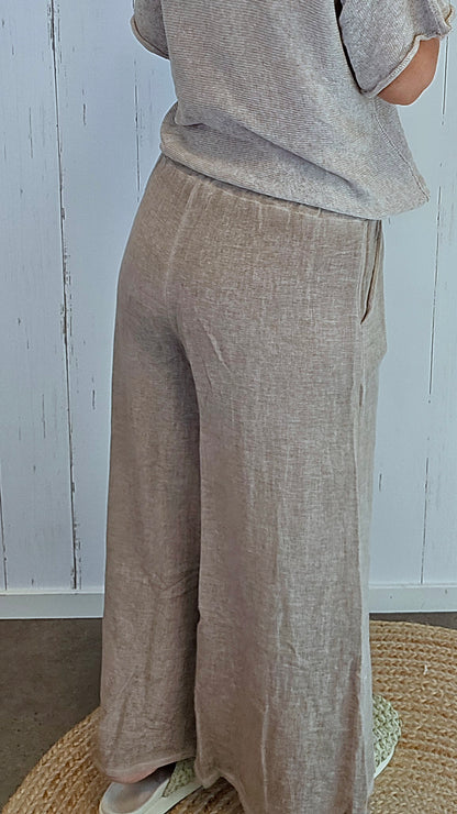 Line bukse taupe
