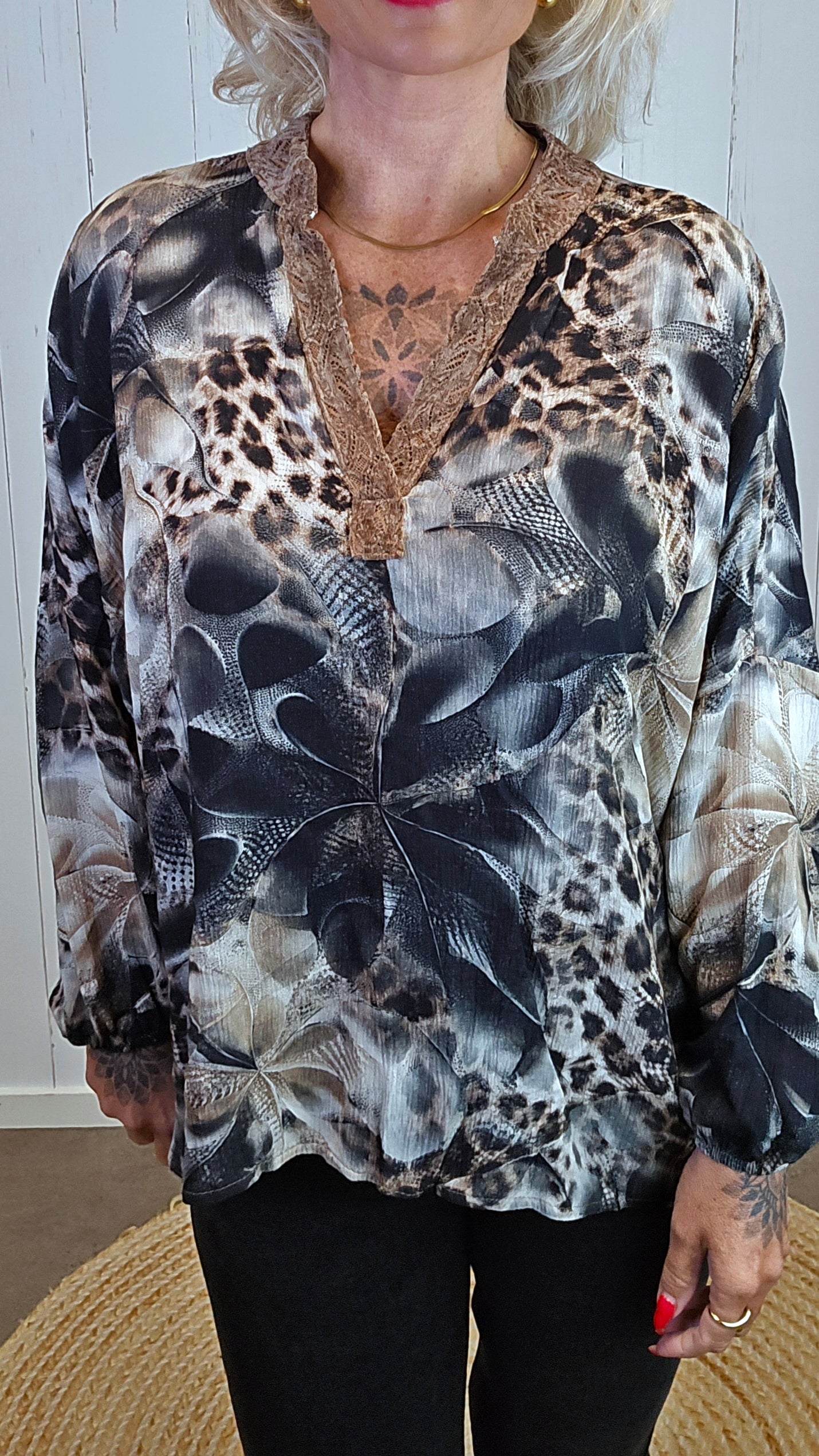 Katty bluse med print
