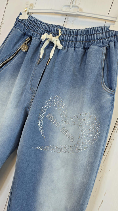Mio denim joggebukse