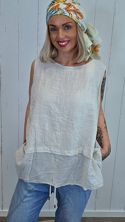 Hedda topp beige
