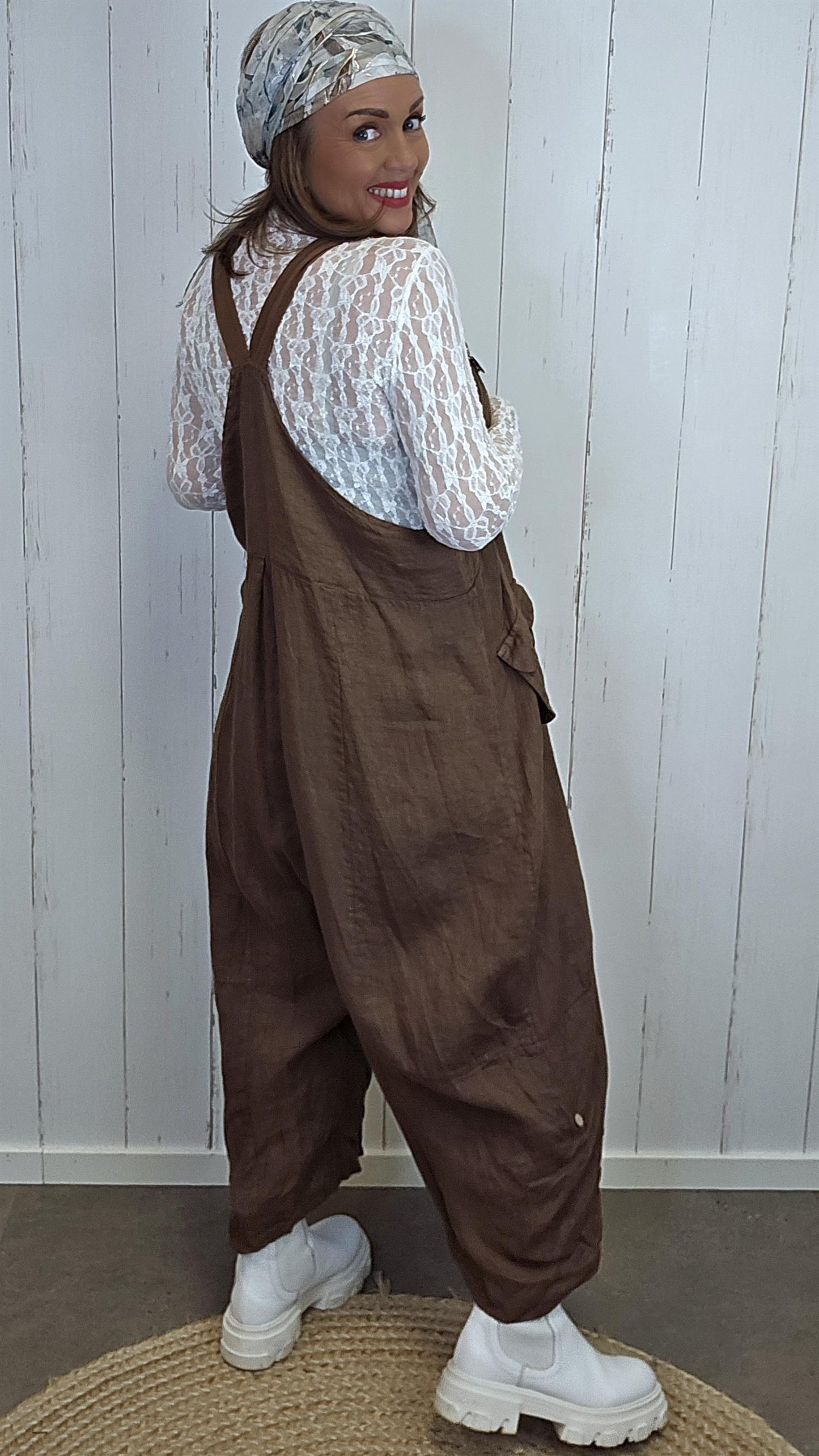 Hedda lin jumpsuit brun