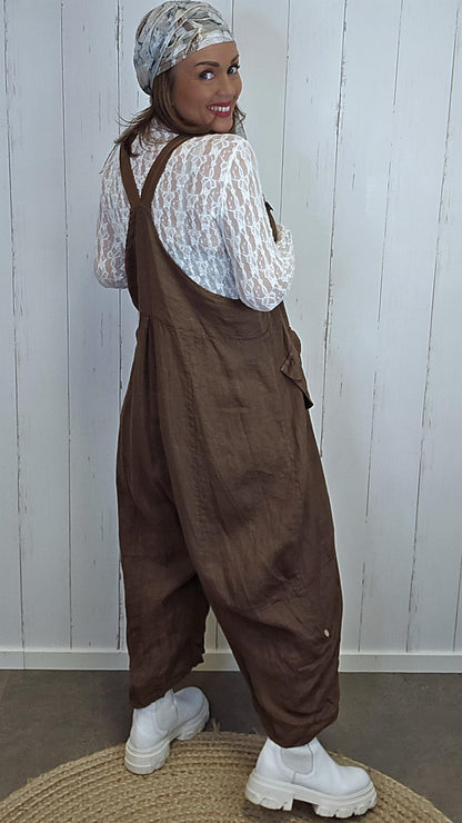 Hedda lin jumpsuit brun