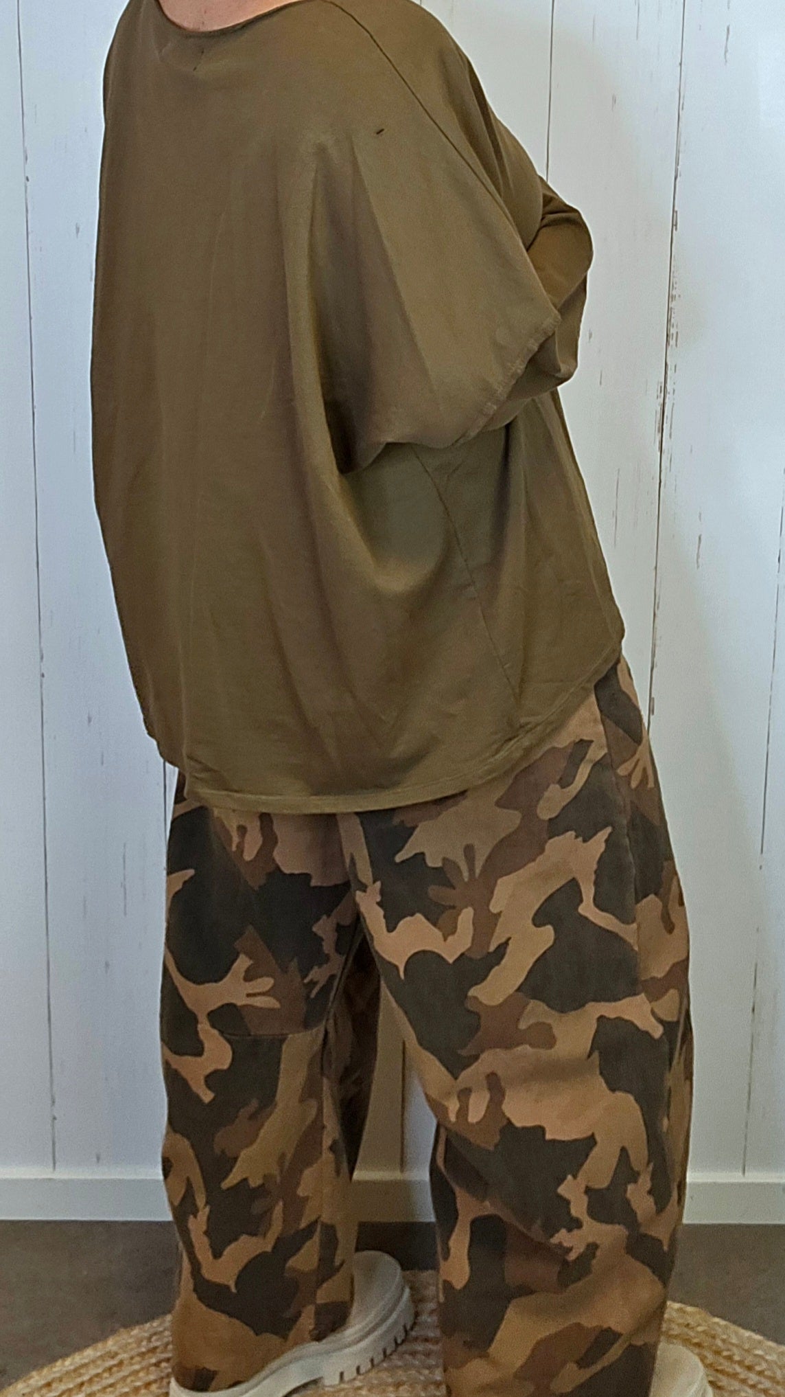 Ruby oversized topp med båthals