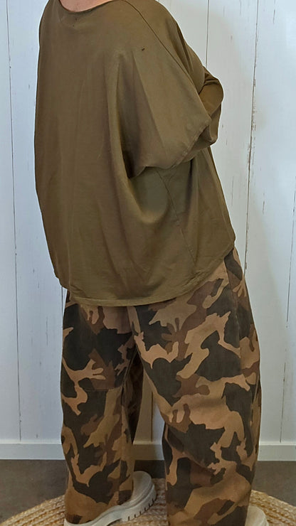 Ruby oversized topp med båthals