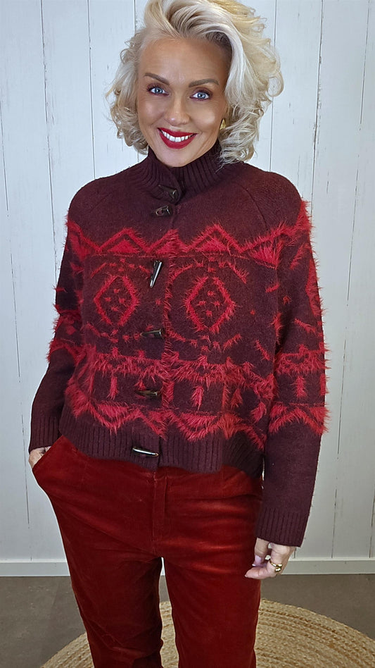 Andrea jakke burgunder