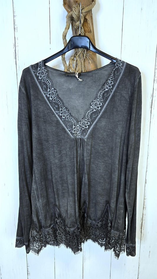 Milly topp vasket grå