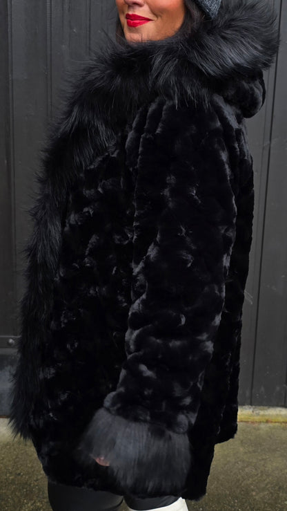 Bianca hette jakke med pels