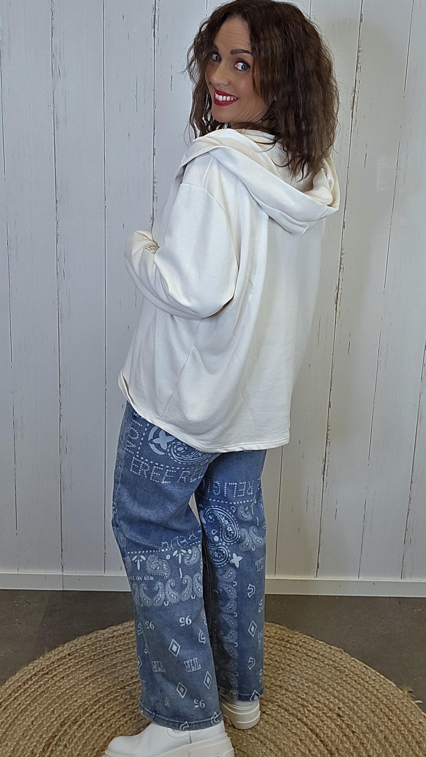 Amalie hettegenser beige