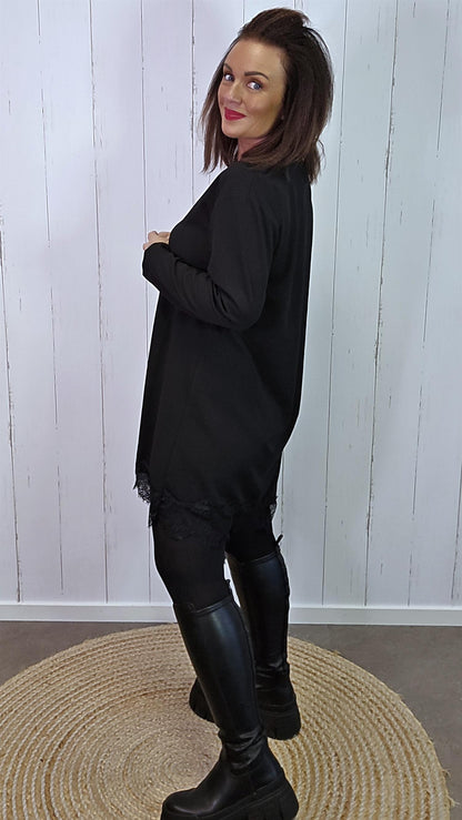 Amira asymmetrisk blondekjole