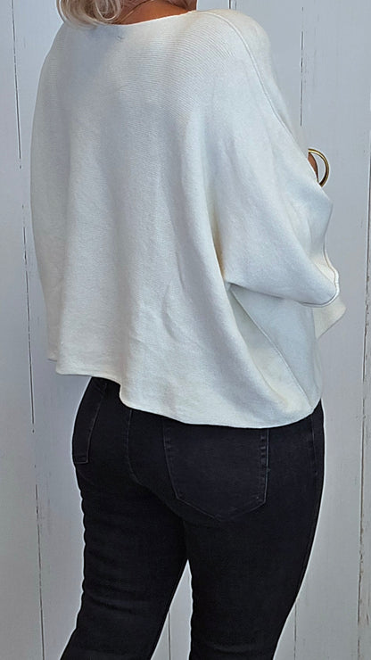 Luna genser topp beige