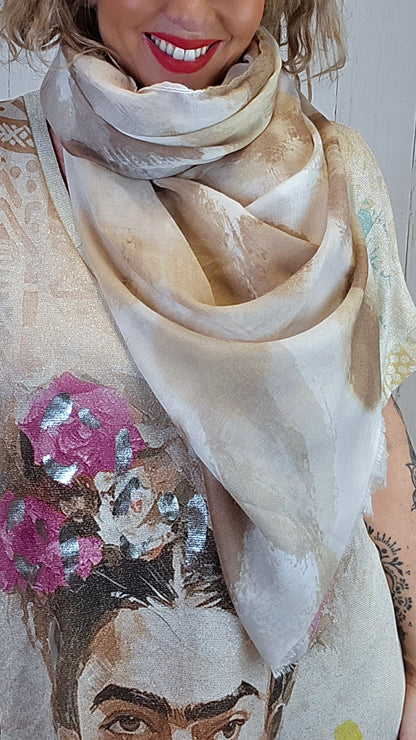Aurora skjerf beige