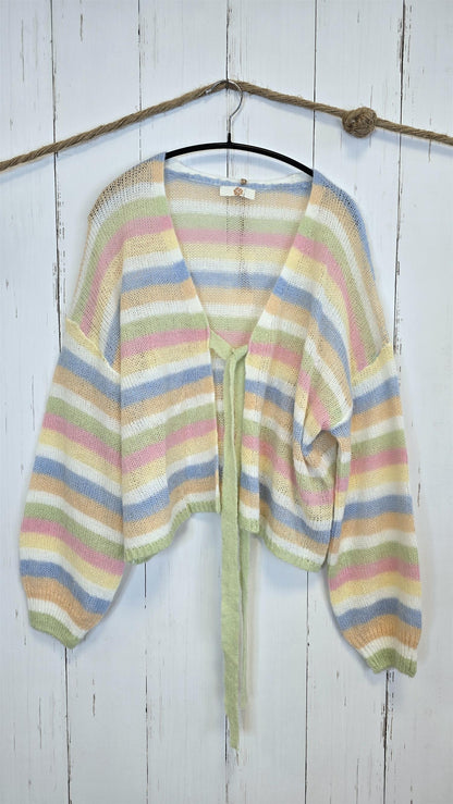 Zelda pastellstripet cardigan