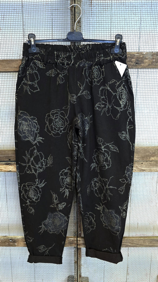 Rose stretch bukse svart