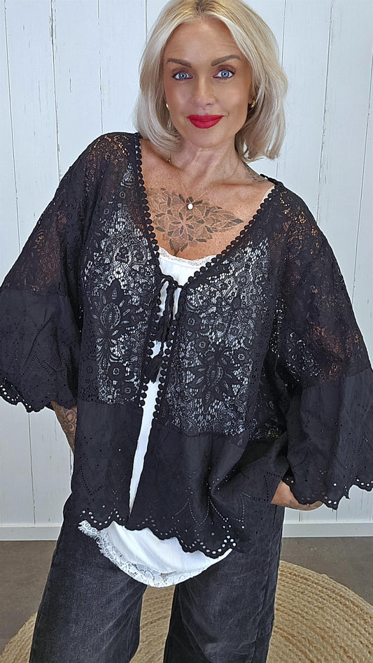 Celina blonde jakke svart