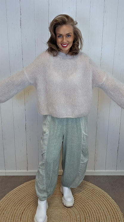 Fiffy mohair genser beige