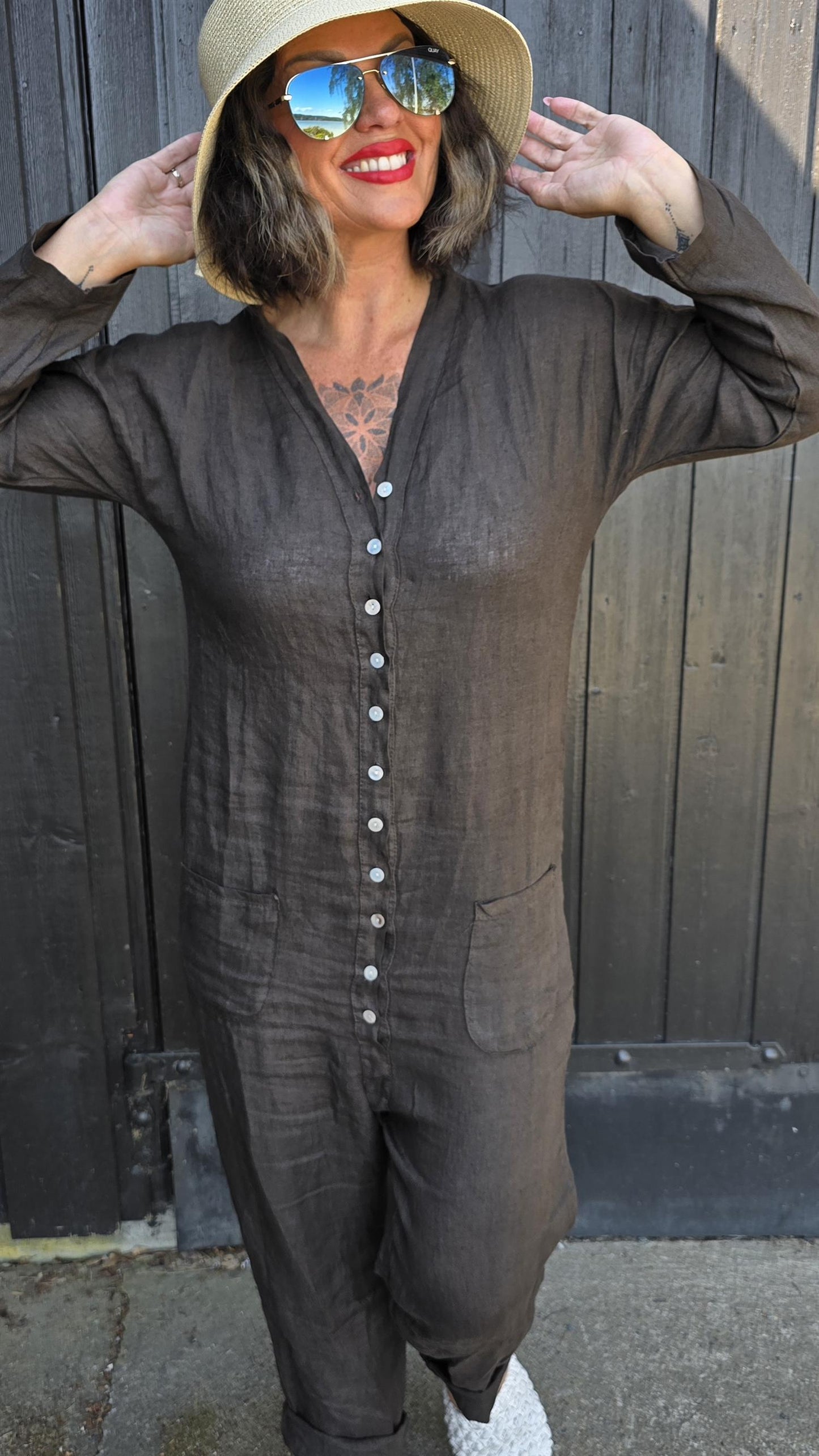 Fiona lin jumpsuit brun
