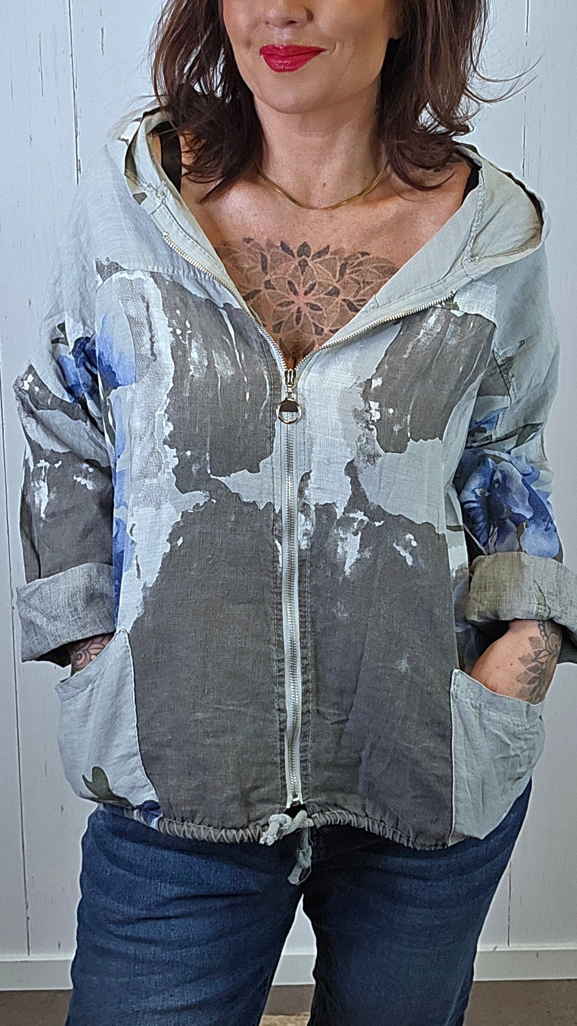 Amalie Linjakke Gråblomst