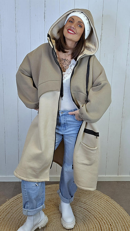 Nova lang oversized hettejakke