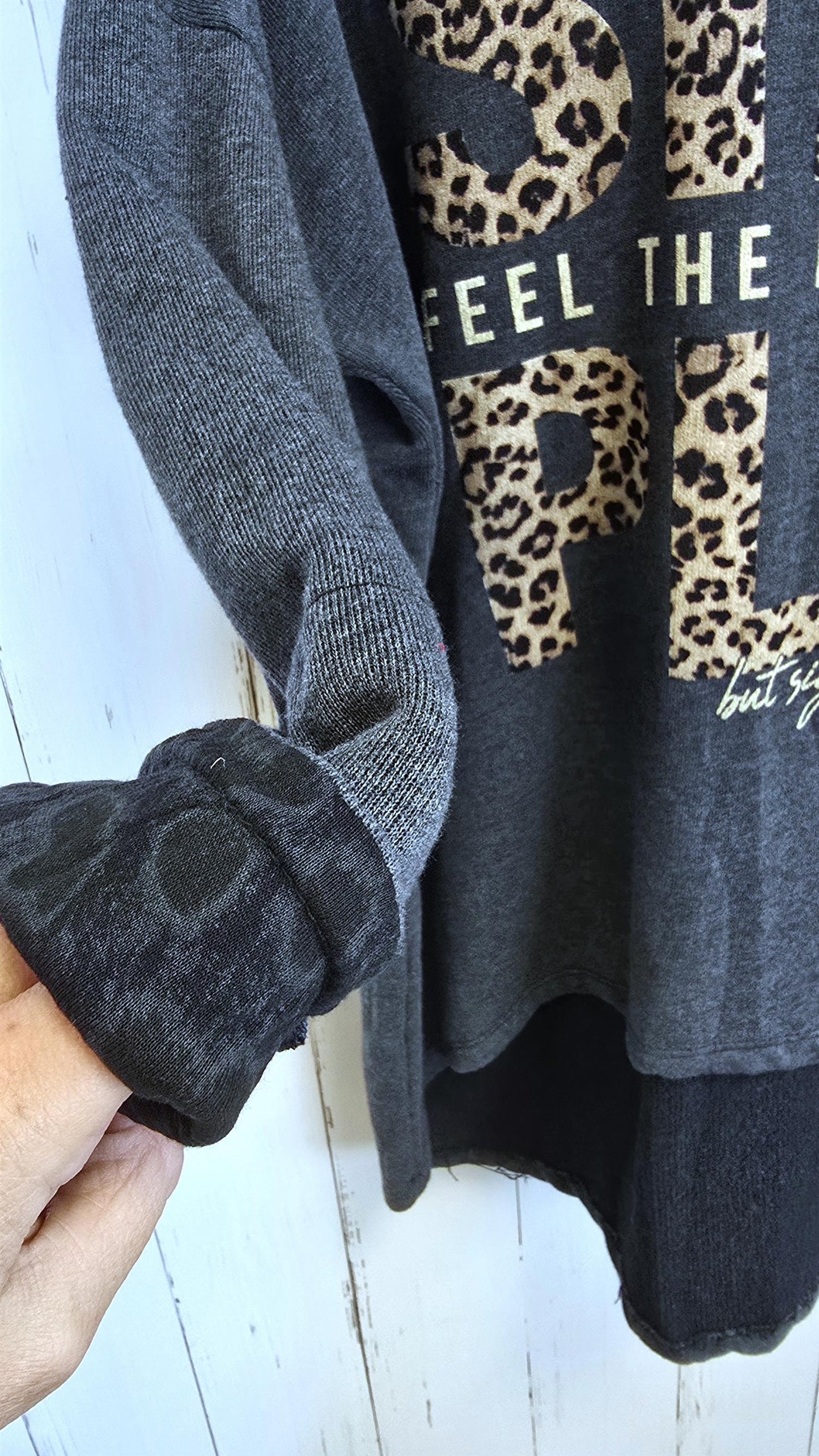 Simone hettegenser mørk grå